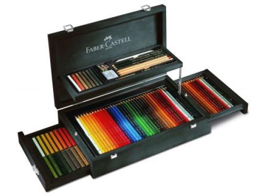 Faber Castell Art And Graphic Collection Mahogany Vaneer Case
